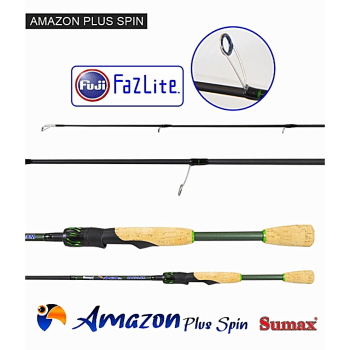 VARA PARA MOLINETE SUMAX AMAZON PLUS SAPS-58M 5.8" (1.73M) - 8-17LB - INTEIRA