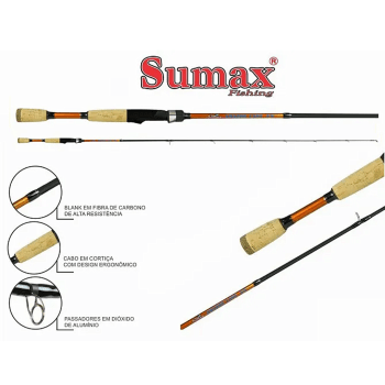 VARA PARA MOLINETE SUMAX AMAZON SPIN SAS-6.0M 6'0"(1.83M) - 8-17LB - INTEIRA