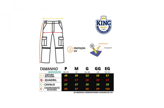 CALCA DE PESCA ARTEMIS VIRA BERMUDA KING BRASIL NOVO MODELO - CHUMBO