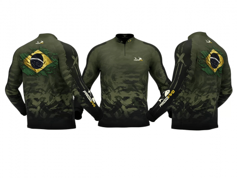 CAMISETA CAMISA DE PESCA PRESA VIVA CAMUFLADO 05 - PROTECAO UV 30+