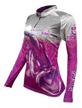 CAMISETA CAMISA PESCA FEMININA PROTECAO SOLAR UV50+ KING BRASIL - KFF654 - SECAGEM RAPIDA