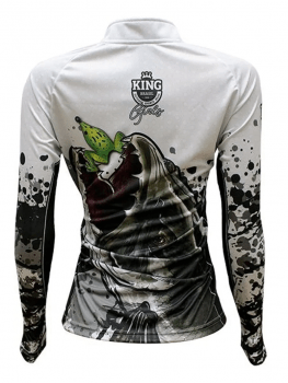 CAMISETA CAMISA PESCA FEMININA PROTECAO SOLAR UV50+ KING BRASIL - KFF657 - SECAGEM RAPIDA