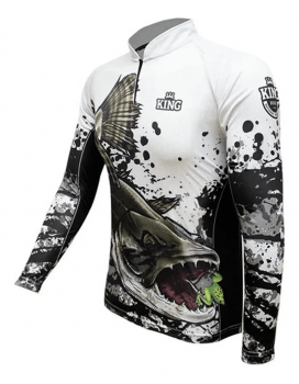 CAMISETA DE PESCA KING BRASIL PROTEÇÃO UV-A e UV-B  50+ COR:KFF651- SECAGEM RAPIDA