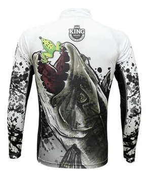 CAMISETA DE PESCA KING BRASIL PROTEÇÃO UV-A e UV-B  50+ COR:KFF651- SECAGEM RAPIDA