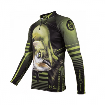 CAMISETA DE PESCA KING BRASIL PROTEÇÃO UV-A e UV-B  50+ COR:KFF81 - SECAGEM RAPIDA