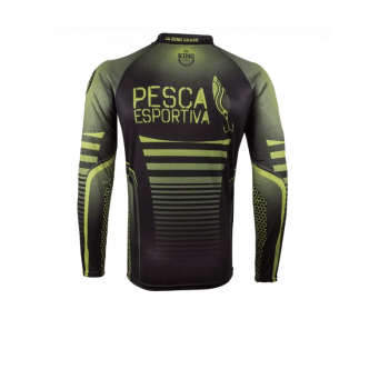 CAMISETA DE PESCA KING BRASIL PROTEÇÃO UV-A e UV-B  50+ COR:KFF81 - SECAGEM RAPIDA