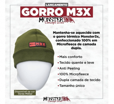 Gorro Touca Tatica Termica Outdoor Monster 3x  M3x Verde Militar