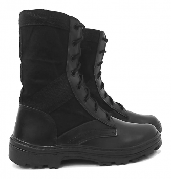 BOTA COTURNO TATICO MILITAR COURO SEGURANCA ZIPER LATERAL ORIGINAL