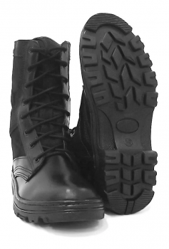 BOTA COTURNO TATICO MILITAR COURO SEGURANCA ZIPER LATERAL ORIGINAL