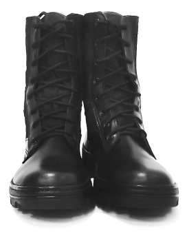 BOTA COTURNO TATICO MILITAR COURO SEGURANCA ZIPER LATERAL ORIGINAL