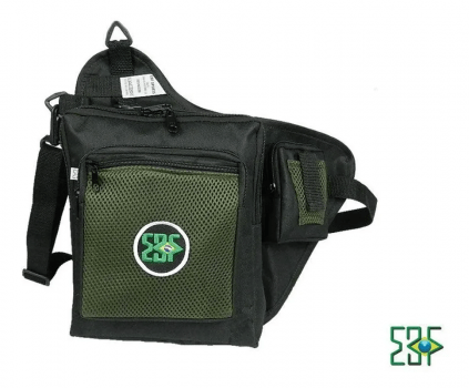 BOLSA TIPO POCHETE PESCA EBF PRATIKA C/ 4 BOLSOS E PORTA ALICATE - PRETA